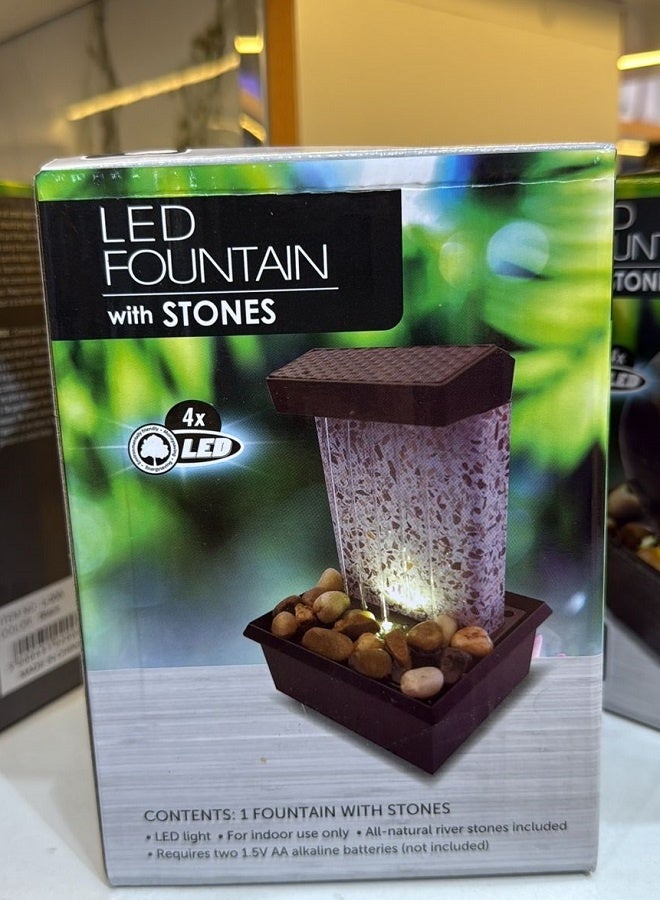 نافورة مياه طاولة ديكور منزلي آلة صوت مهدئ مضخة أوتوماتيكية حوض عميق وصخور نهر طبيعية للاسترخاء الداخلي في المكتب أو غرفة المعيشة أو غرفة النوم - Image 1