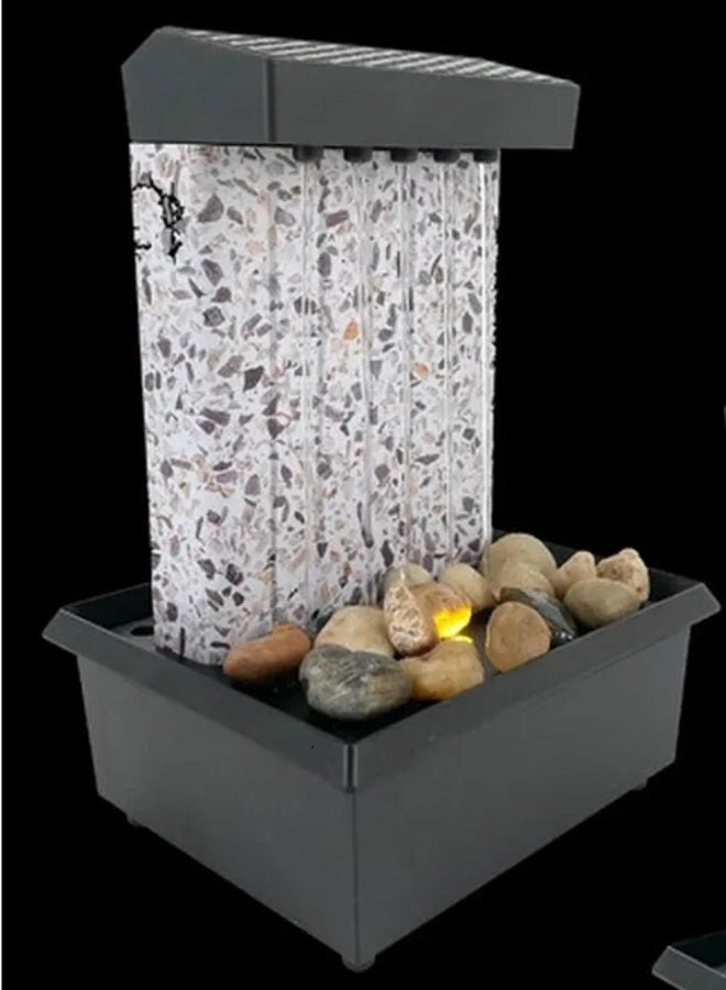 نافورة مياه طاولة ديكور منزلي آلة صوت مهدئ مضخة أوتوماتيكية حوض عميق وصخور نهر طبيعية للاسترخاء الداخلي في المكتب أو غرفة المعيشة أو غرفة النوم - Image 2