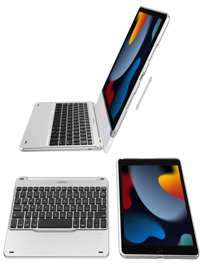 Arteck iPad 9th Gen (10.2-inch, 2021) Keyboard Case, Ultra-Thin Bluetooth Keyboard with Folio Full Protection Case for Apple 10.2-inch iPad 9 (2021) 8 and 7 with 130 Degree Swivel Rotating - Image 5
