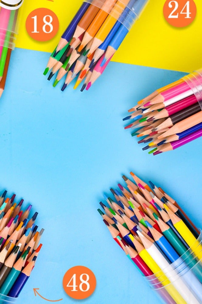 Erasable colored pencil cylindrical handle 24 color children's and students' graffiti drawing pen - Image 3