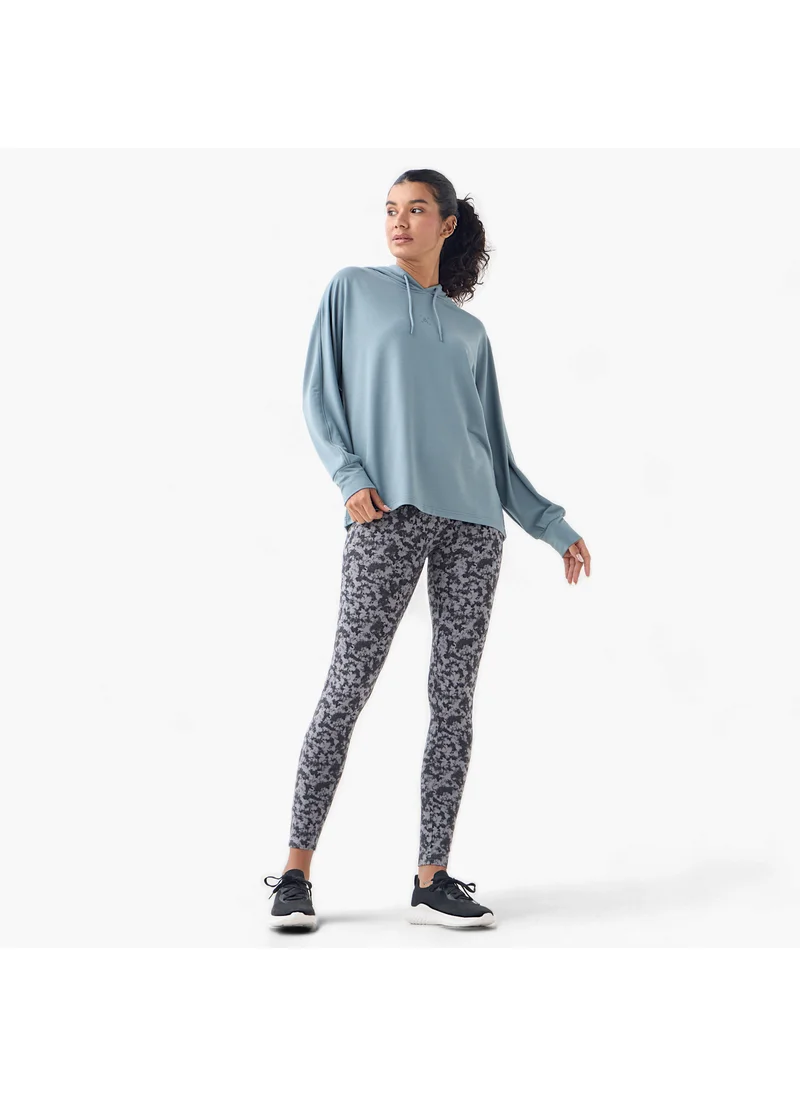 ADOT by Splash Solid Sweatshirt with Hood and Long Sleeves