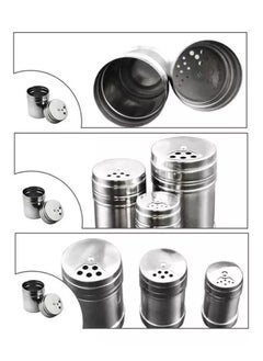 Generic Set of 3 Stainless Steel Salt Shakers for Cheese, Pepper and Salt  - Image 4