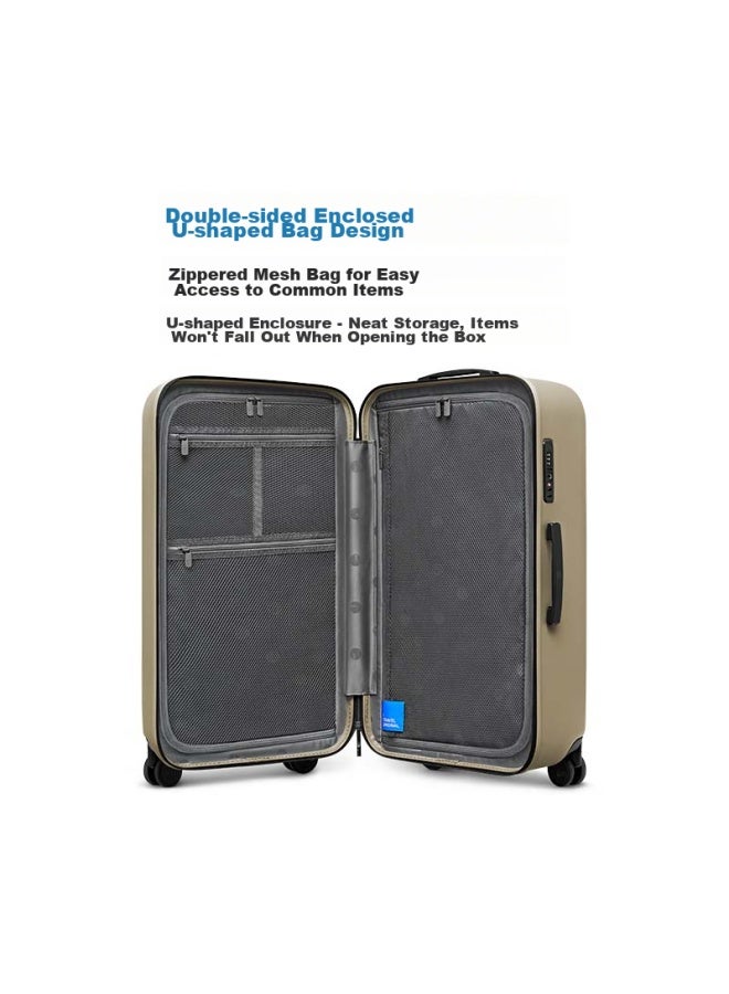 Ito Luggage Neat Suitcase, Trolley Case For Men And Women, Carry-on Luggage, 360° Wheels, Large Capacity, Sand Brown, 26 Inches - Image 3