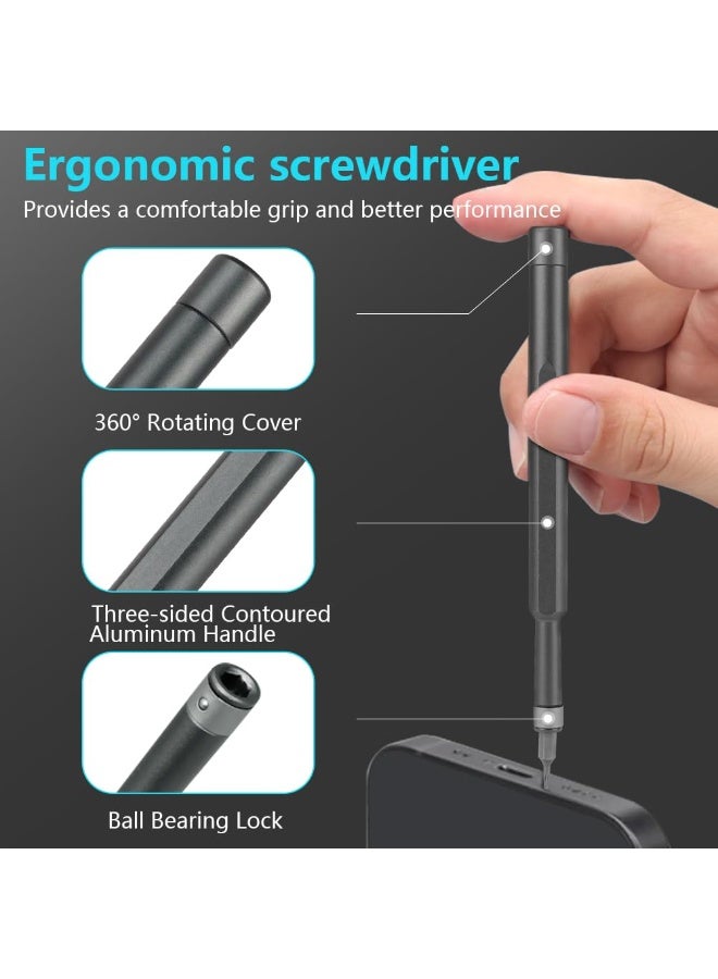 CMGTYYD 25-in-1 Small Precision Screwdriver Set, Professional Magnetic Mini Repair Tool Kit for Phone, Eyeglass, Watch, Laptop, Computer, Macbook, Game Console, Jewelers, Camera - Image 5