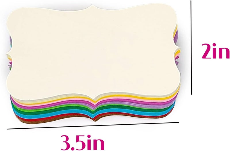 PPAPPAPPIYO بطاقات عمل فارغة ملونة (110) ورق 3.5 بوصة × 2 بوصة - فارغ - Image 2