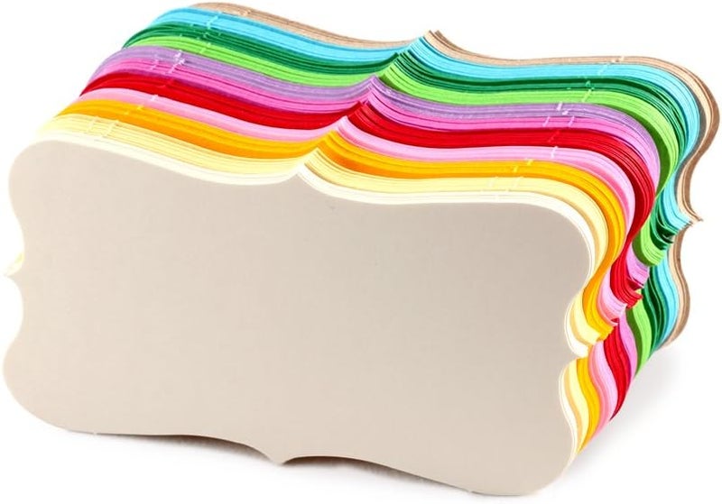 PPAPPAPPIYO بطاقات عمل فارغة ملونة (110) ورق 3.5 بوصة × 2 بوصة - فارغ - Image 1