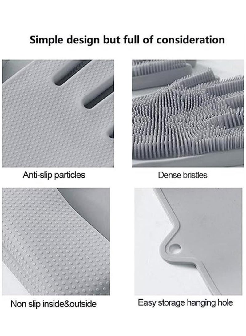 Magic Silicone Dishwashing Gloves Cleaning Scrubbing-Dish Wash Silicone Gloves Great for Washing Dish,Kitchen,Car,Bathroom and More. - Image 3