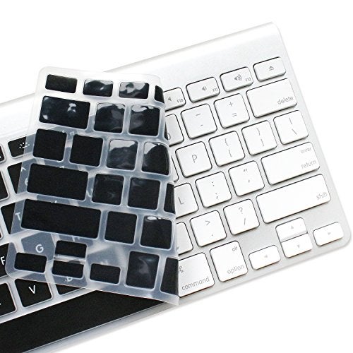 ProElife Ultra Thin Silicone Keyboard Protector Cover Skin for Apple Wireless Keyboard with Bluetooth MC184LL/B (Model A1314, U.S Layout) (Not Fits Magic Keyboard) (Black) - Image 4