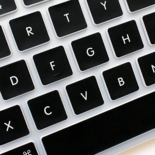 ProElife Ultra Thin Silicone Keyboard Protector Cover Skin for Apple Wireless Keyboard with Bluetooth MC184LL/B (Model A1314, U.S Layout) (Not Fits Magic Keyboard) (Black) - Image 5