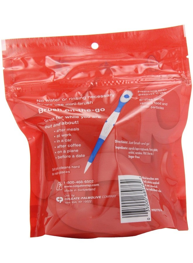 كولجيت فرشاة أسنان صغيرة كولجيت ويسب مع حبيبات منعشة، بنكهة النعناع، 16 قطعة - Image 2