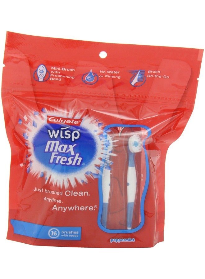 كولجيت فرشاة أسنان صغيرة كولجيت ويسب مع حبيبات منعشة، بنكهة النعناع، 16 قطعة - Image 1
