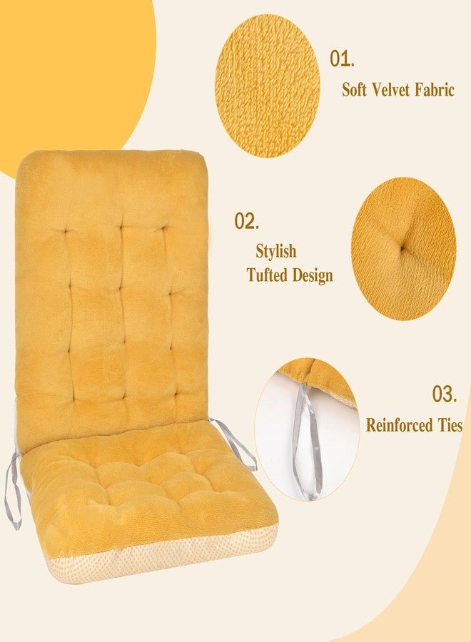ChezMax Non-Slip Rocking Chair Cushion, Premium Tufted Rocker Seat Back Pad with Ties, Sturdy &Comfort Thick Padding Pillow Chair Mat Cushions for Outdoor/Indoor Office Car Home Dining Room Kitchen Patio-Grey - Image 3