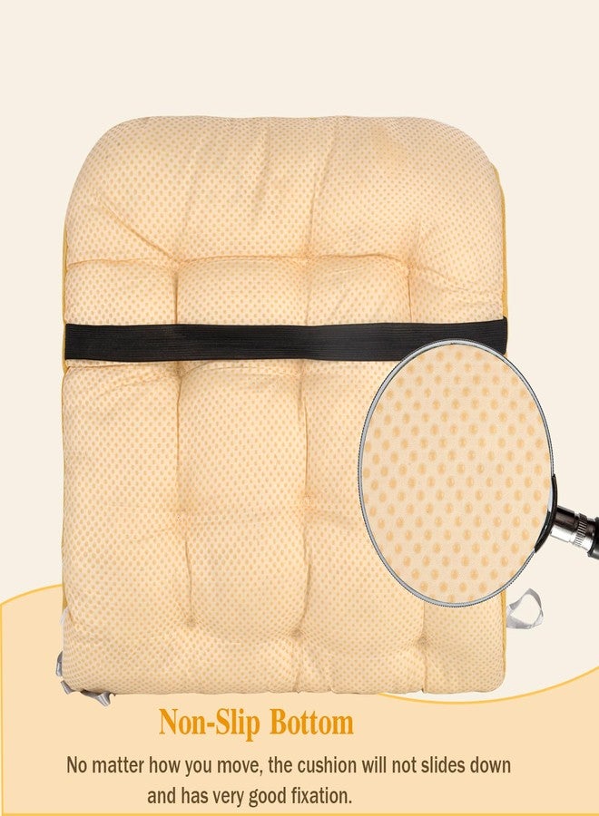 ChezMax Non-Slip Rocking Chair Cushion, Premium Tufted Rocker Seat Back Pad with Ties, Sturdy &Comfort Thick Padding Pillow Chair Mat Cushions for Outdoor/Indoor Office Car Home Dining Room Kitchen Patio-Grey - Image 5