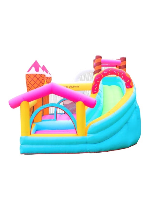 FLOBO Inflatable Ice Cream Theme Bouncy House & Slide for Kids (Age 3-8) with 450W Blower - Image 1