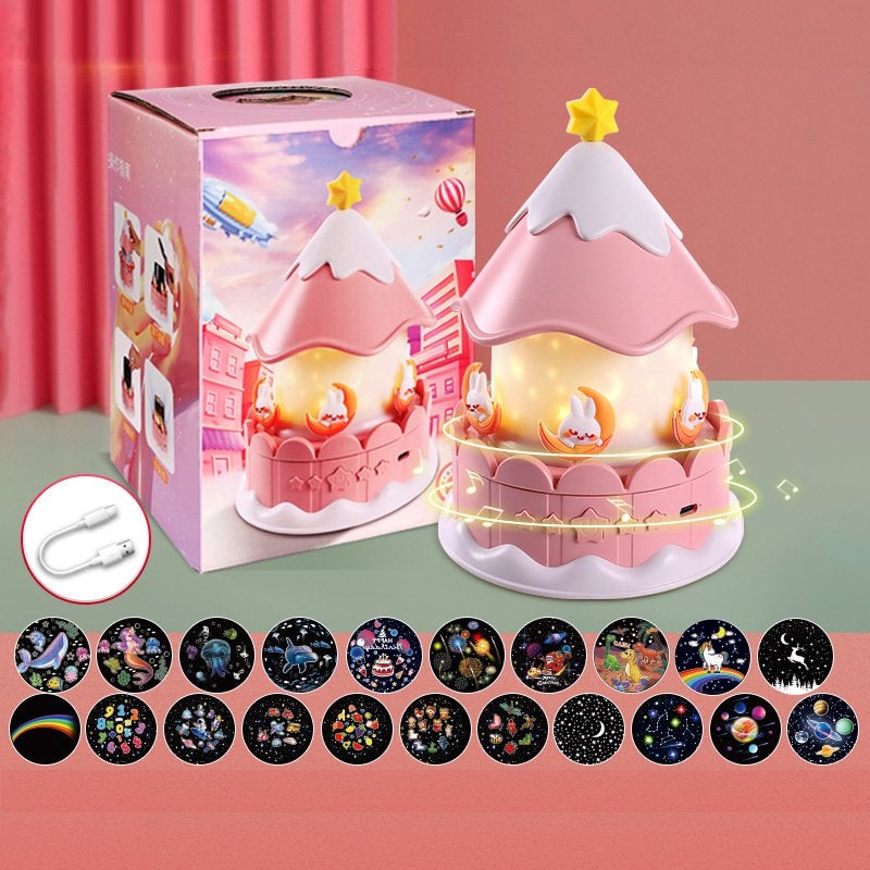 Kids Musical Box with Night Light and Projector - Circular Design - Image 1