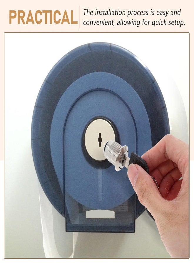 SOLUSTRE مجموعة قفل ومفاتيح موزع ورق التواليت من الفولاذ المقاوم للصدأ مفتاح لموزع مناشف الورق تركيب سهل تصميم مدمج للاستخدام التجاري - Image 3