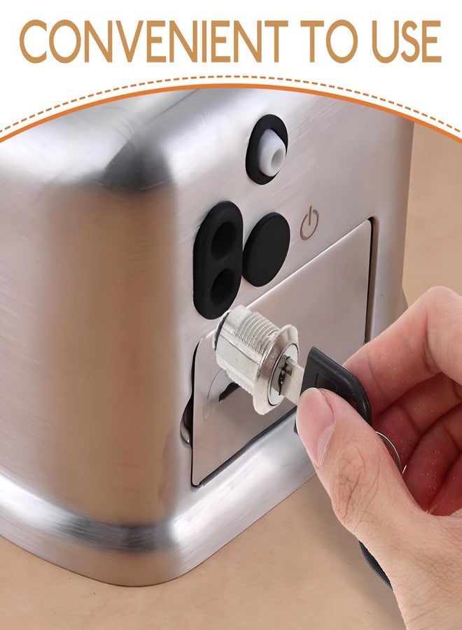 SOLUSTRE مجموعة قفل ومفاتيح موزع ورق التواليت من الفولاذ المقاوم للصدأ مفتاح لموزع مناشف الورق تركيب سهل تصميم مدمج للاستخدام التجاري - Image 2