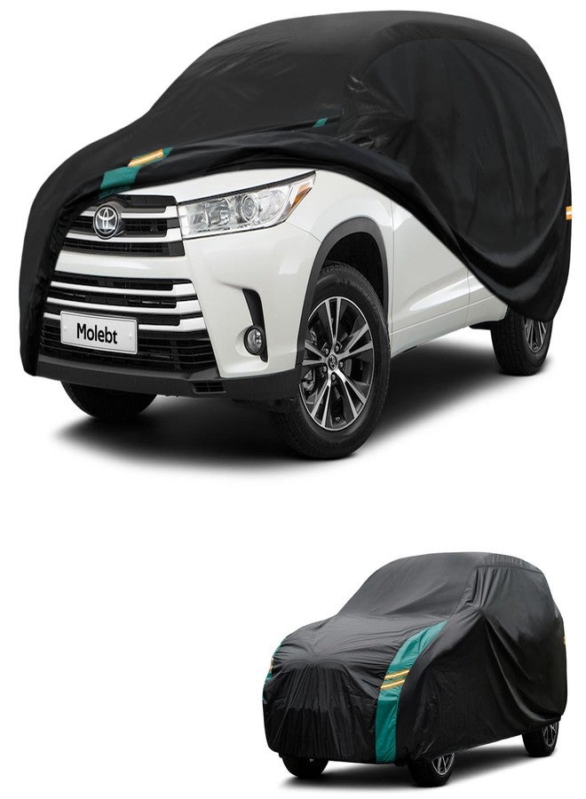 Molebt SUV Car Covers Waterproof All Weather, Universal Fit for BMW X5, Toyota Highlander, Ford Explorer, Jeep Grand Cherokee, Honda Pilot, etc. Rain Winter Sun Protection. (Length: 191"-201") - Image 1