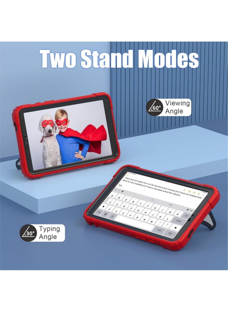 Aookay Case for Samsung Galaxy Tab A9 Plus Tablet Case, Samsung Galaxy Tab A9 Plus Case with Adjustable Portable Shoulder Strap for Kids, Stand Thickned Cornor Shockproof Samsung Tab A9 Plus Case Cover (Red Black) - Image 5