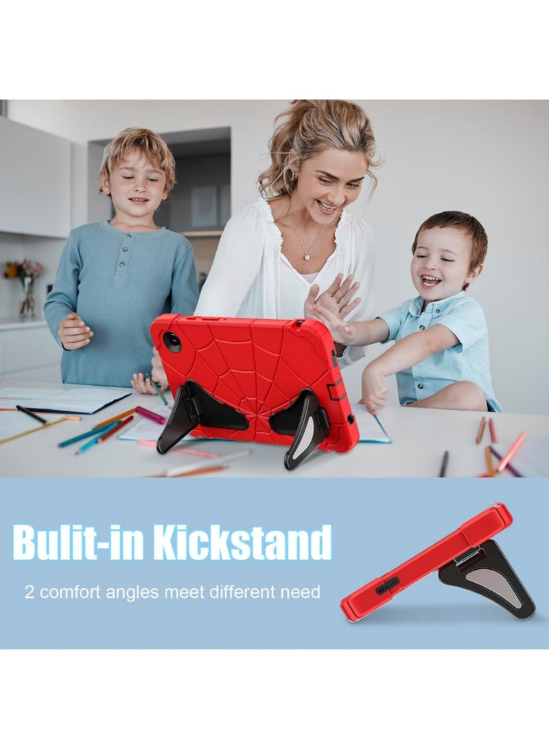 Aookay Case for Samsung Galaxy Tab A9 Plus Tablet Case, Samsung Galaxy Tab A9 Plus Case with Adjustable Portable Shoulder Strap for Kids, Stand Thickned Cornor Shockproof Samsung Tab A9 Plus Case Cover (Red Black) - Image 2
