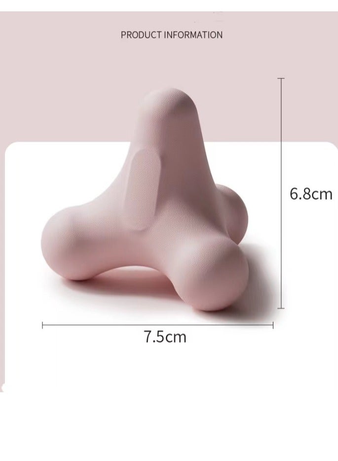 Generic 1pc Massage Fitness Massage Yoga Hand Massager Muscle Massaging Massagers for Neck and Back for Massaging Back Massager TPE Tool Pink Foot  - Image 3