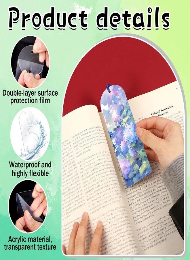 Sondeng 30PCS Acrylic Bookmark Blanks with Tassels, DIY Bookmark Making Kit Bulk Bookmarks for Kids Adults, Plastic Plain Transparent Clear Blank Book Marks to Decorate for Crafts Scrapbooking Gift Tags - Image 3