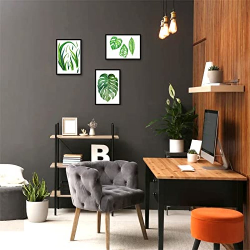 إطار صورة مقاس A4، إطارات شهادة خشبية سوداء مقاس 21 × 30 سم لعرض سطح الطاولة على الحائط أفقيًا أو رأسيًا، مجموعة من 4 قطع - Image 5