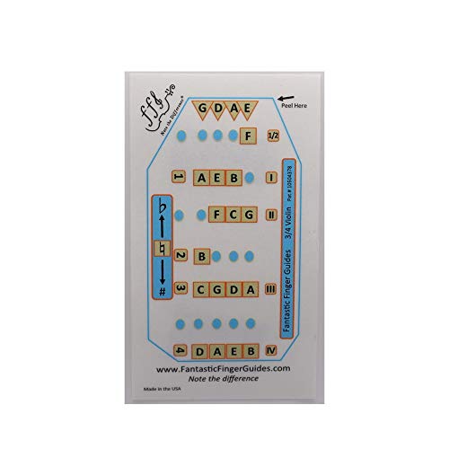 FFG NOTE THE DIFFERENCE Fantastic Finger Guide for Violins Kids/Adult Beginner | Stringed Musical Instruments | Fingerboard and Fretboard Stickers for Learning All Notes | Play or Fiddle (3/4) - Image 3