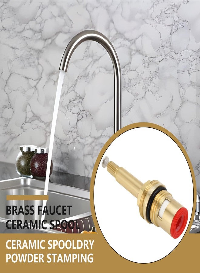 LT Easiyl خرطوشة صمام صنبور حمام دش LT Easiyl BSP مقاس 1/2 بوصة من النحاس الأحمر، ربع دورة، خرطوشة صنبور سيراميك 20 تيت للمطابخ والحمامات (عكس اتجاه عقارب الساعة للفتح) - Image 2