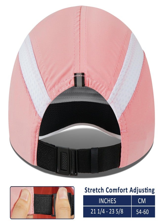 جادمكيندز قبعة GADIEMKENSD النسائية القابلة للطي والخفيفة، سريعة الجفاف، فائقة النحافة، غير مُهيكلة، بتقنية رياضية، مزودة بحماية عاكسة من الأشعة فوق البنفسجية بدرجة 50+، قبعة بيسبول، قبعة تبريد مناسبة للشاطئ والتنس والسفر والمشي لمسافات طويلة والجولف، لون وردي - Image 3