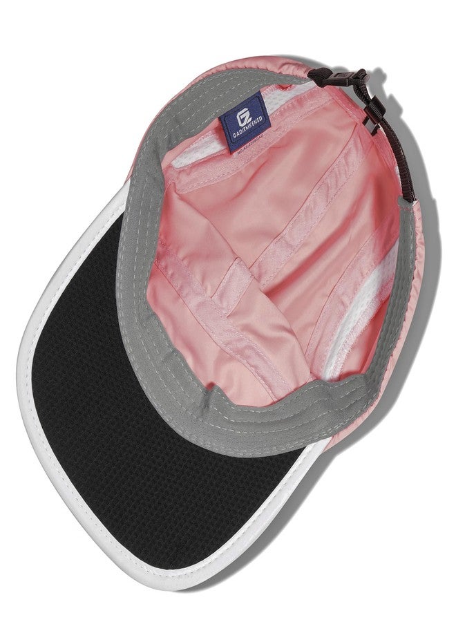 جادمكيندز قبعة GADIEMKENSD النسائية القابلة للطي والخفيفة، سريعة الجفاف، فائقة النحافة، غير مُهيكلة، بتقنية رياضية، مزودة بحماية عاكسة من الأشعة فوق البنفسجية بدرجة 50+، قبعة بيسبول، قبعة تبريد مناسبة للشاطئ والتنس والسفر والمشي لمسافات طويلة والجولف، لون وردي - Image 4