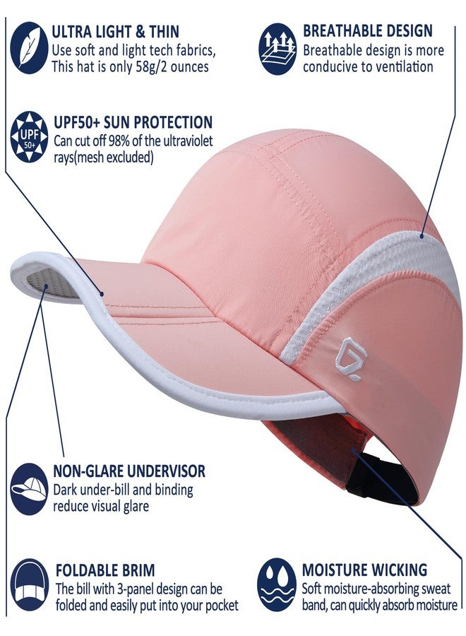 جادمكيندز قبعة GADIEMKENSD النسائية القابلة للطي والخفيفة، سريعة الجفاف، فائقة النحافة، غير مُهيكلة، بتقنية رياضية، مزودة بحماية عاكسة من الأشعة فوق البنفسجية بدرجة 50+، قبعة بيسبول، قبعة تبريد مناسبة للشاطئ والتنس والسفر والمشي لمسافات طويلة والجولف، لون وردي - Image 2