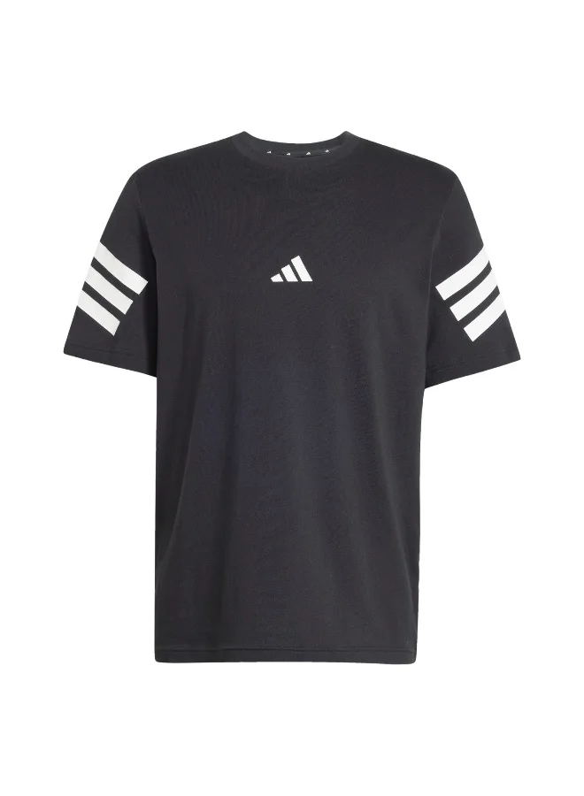 adidas M Fi 3S Reg T Black Training T-Shirts For Men XS