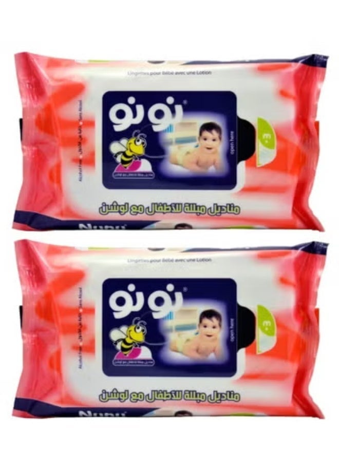 Nunu 2Pcs Nunu Soft & Gentle Baby Wet Wipes – 40 Wipes Pack - Image 1