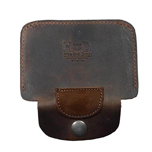 Hide & Drink, Leather Dog Wallet/Coin Pouch/Purse/Accessories/Card Holder/Cute Wallet, Handmade :: Bourbon Brown - Image 5