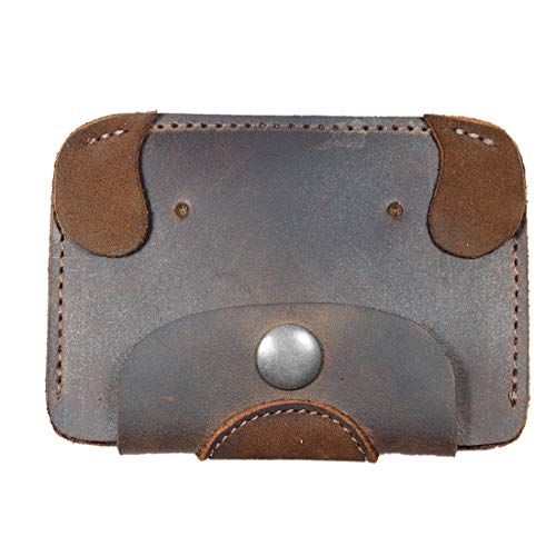 Hide & Drink, Leather Dog Wallet/Coin Pouch/Purse/Accessories/Card Holder/Cute Wallet, Handmade :: Bourbon Brown - Image 1