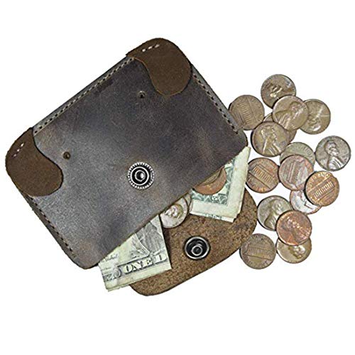 Hide & Drink, Leather Dog Wallet/Coin Pouch/Purse/Accessories/Card Holder/Cute Wallet, Handmade :: Bourbon Brown - Image 2