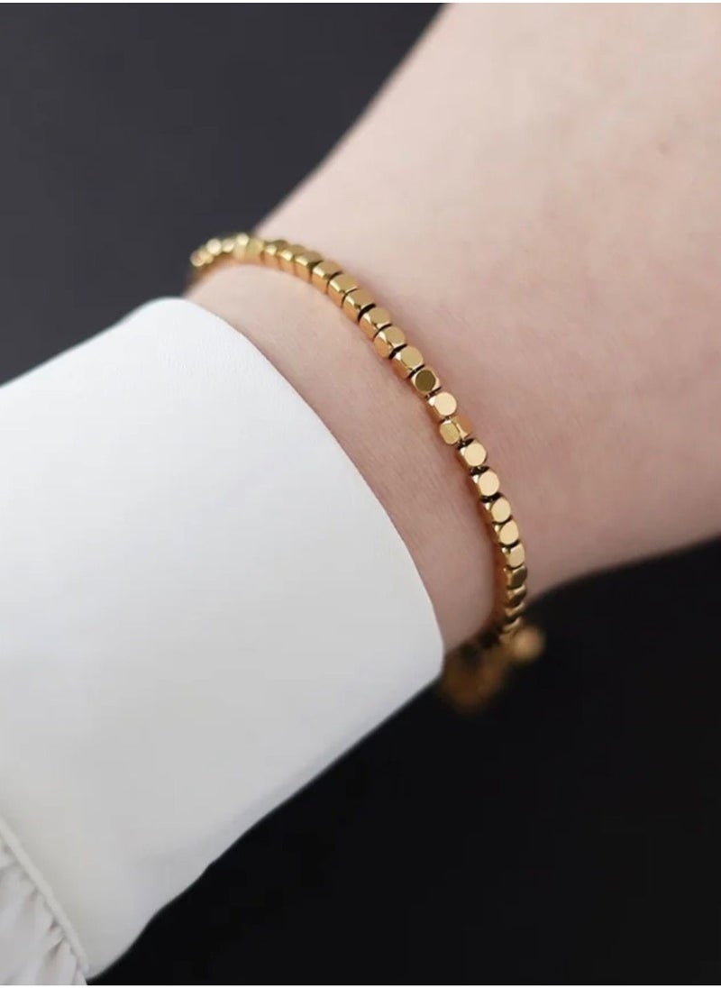 Jewelry 4You - 18k Gold Plated Stainless Steel Bracelet For Women - Image 1