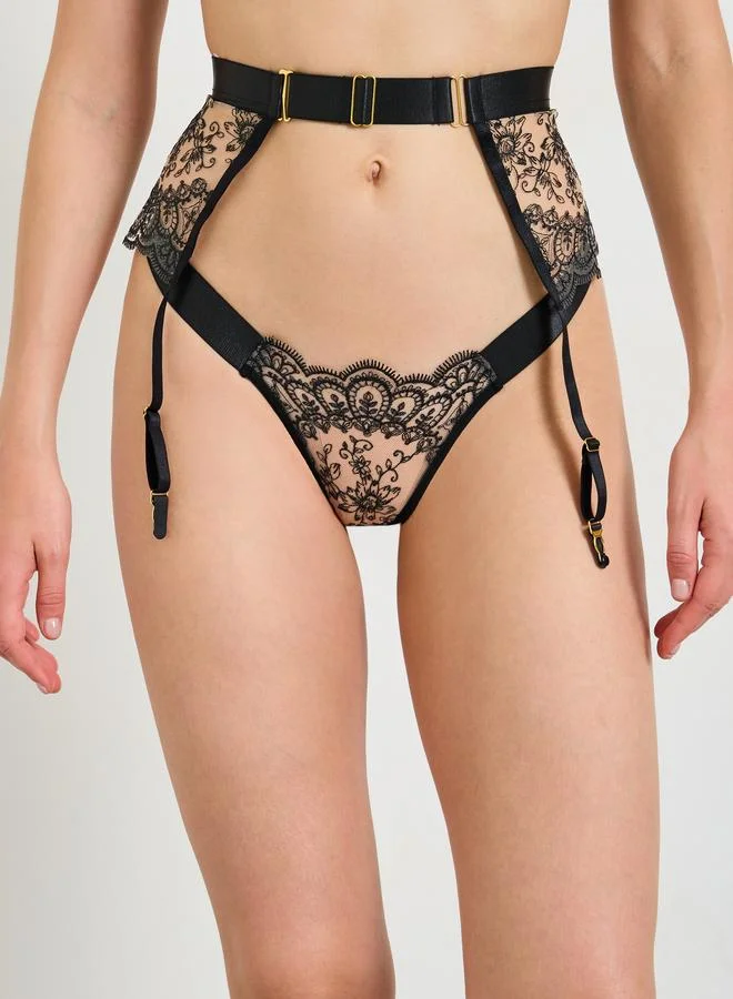 Take Two  Coffee Brown Bralette and Short Lingerie Set for Women | Best Price UAE