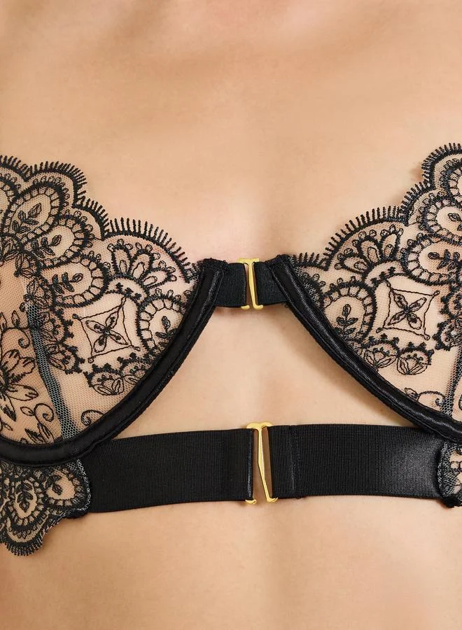 Take Two  Coffee Brown Bralette and Short Lingerie Set for Women | Best Price UAE