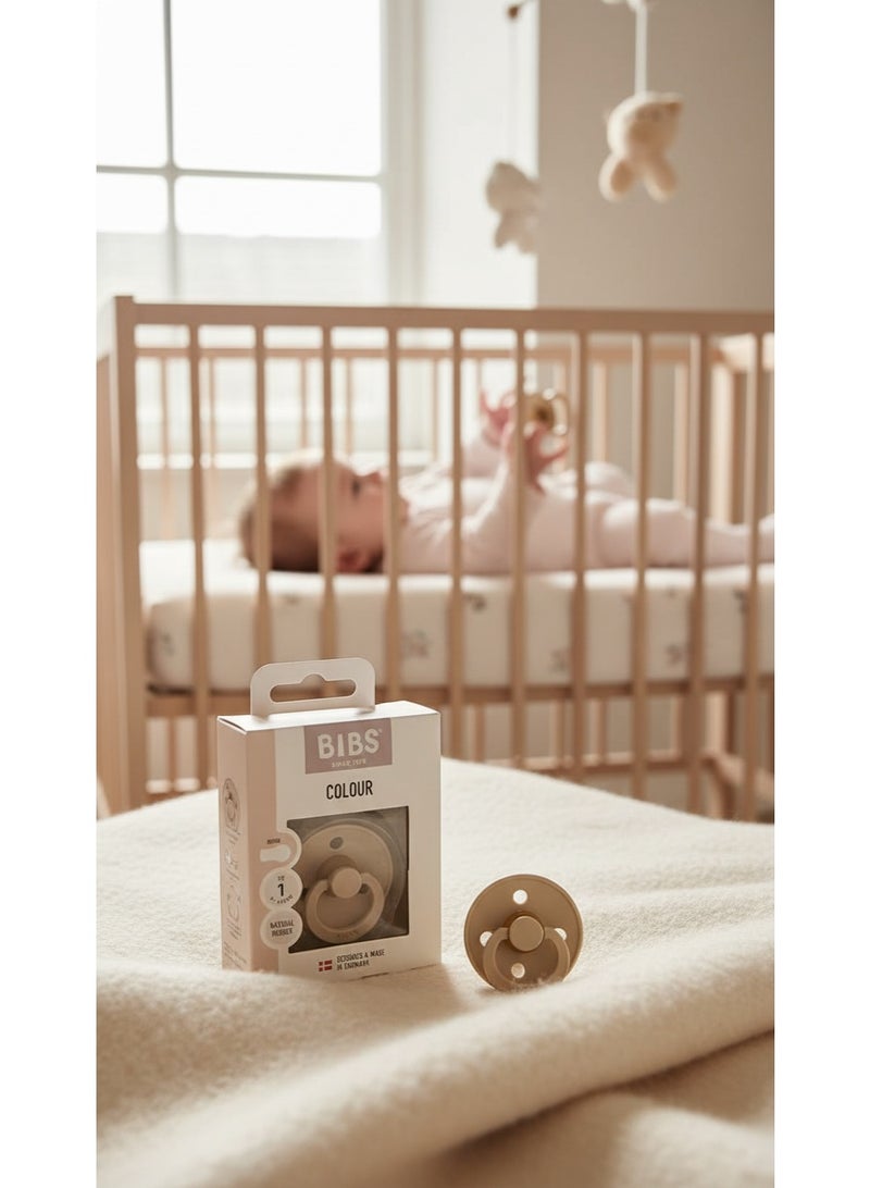 BIBS Pacifier Natural Rubber Round Nipple 0+M - Image 1