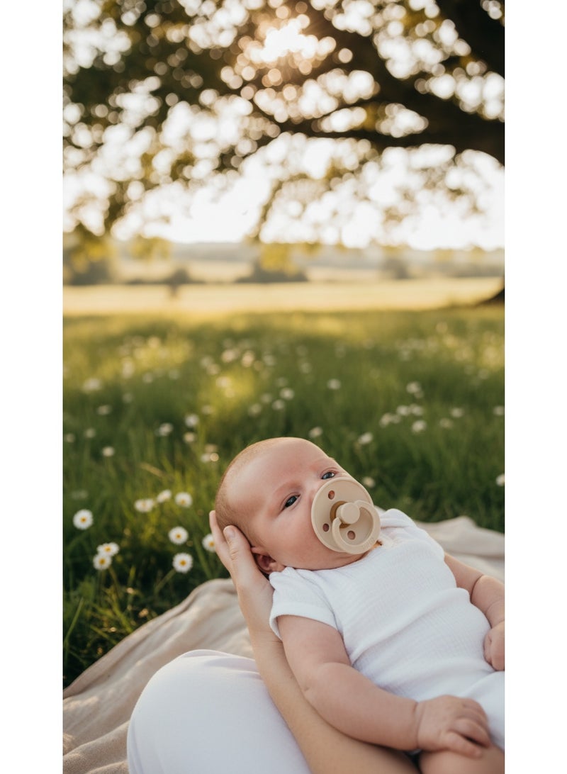 BIBS Pacifier Natural Rubber Round Nipple 0+M - Image 3