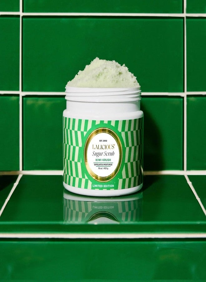 LaLicious Kiwi Krush Sugar Scrub - Cane Sugar Body Scrub - Exfoliating & Moisturizing Body Care with Coconut Oil and Kiwi Seed Oil for Soft, Smooth, Protected Skin - No Parabens (16oz) - Image 2