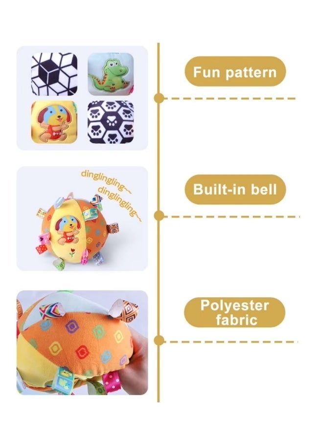 لعبة كرة للحيوانات الأليفة، كرات تفاعلية للكلاب، كرة خشخيشة للحيوانات الأليفة، لعبة تفاعلية للكلاب مع دوارة، لعبة قطيفة للحيوانات الأليفة، مقاومة للاهتراء، تفاعلية، تتضمن جرسًا، تدريب الحيوانات الأليفة، للقطط والجراء والكلاب المتوسطة والكبيرة - Image 3