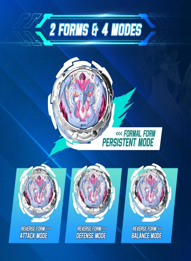 INFINITY NADO Battling Toys, Spinning Top and Sword Launcher Battle Set Toys for Kids, Battle Brust Sword Top Toys for 5 6 7 8 9 10 11 12 Year Old Boys, Gold Warrior Phoenix - Image 2