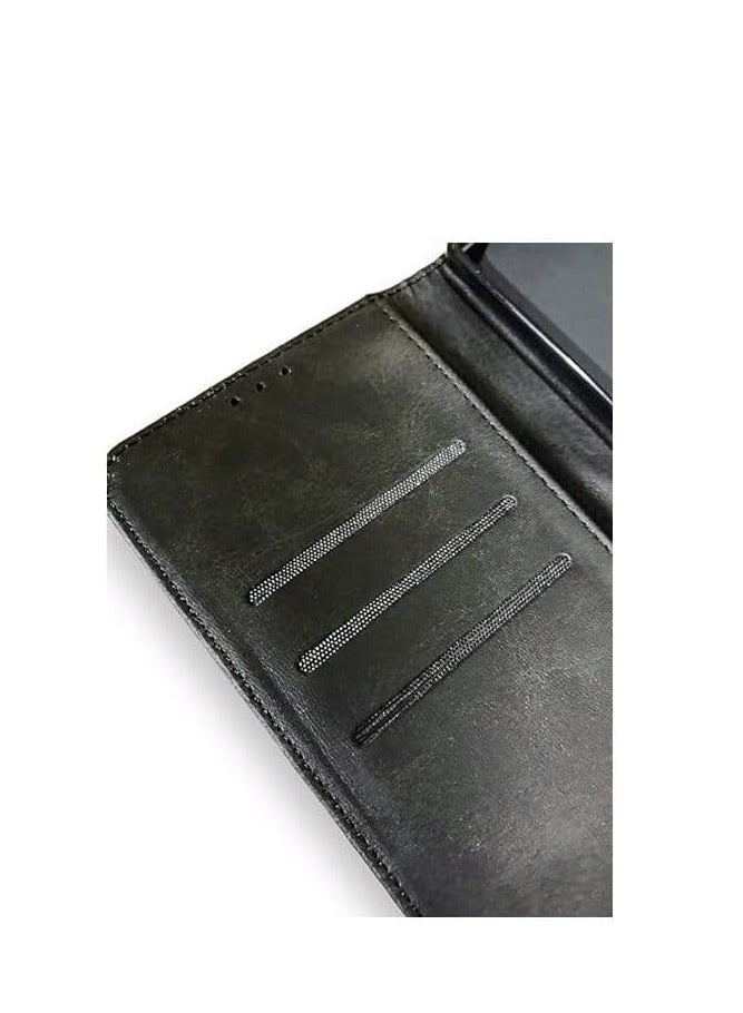 Wallet Flip Case Compatible with Realme C53 Made of PU Leather with Card Holder, Stand and Shockproof Phone Cover - Black  - Image 5