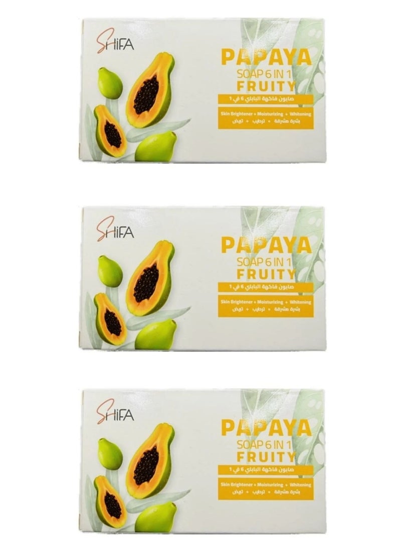 SHIFA 3 Pieces of PAPAYA FRUITY 6*1 135GM - Image 1