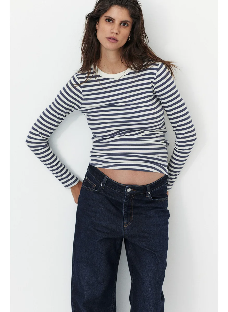 H&M Mama Ribbed Jersey Top