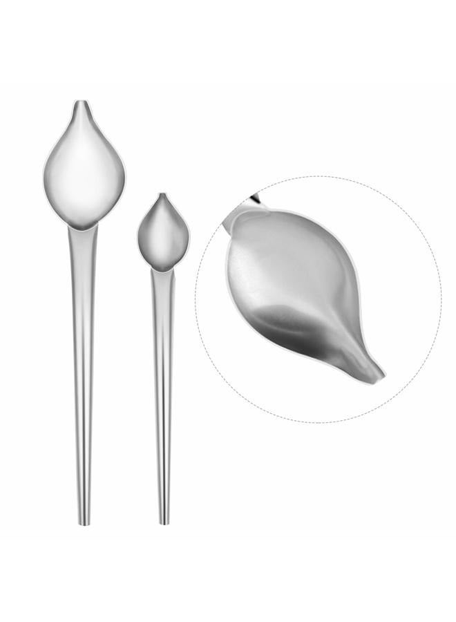 Cridoz 6 Pcs Stainless Steel Kitchen Cooking Tweezers Precision Tongs Drawing Spoons Offset Spatula for Food Culinary Plating Decorating - Image 4