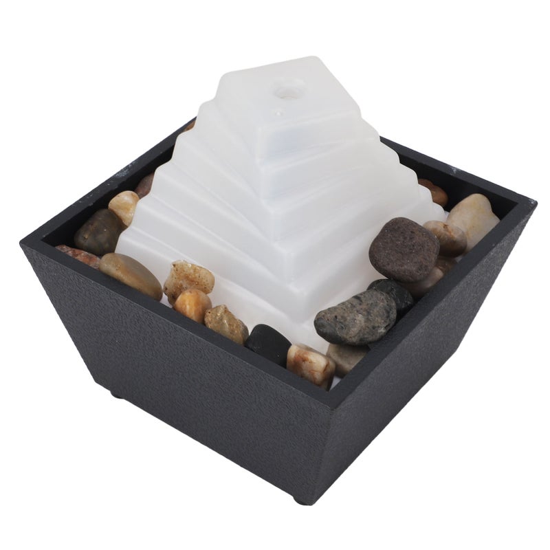 Table Water Fountain Indoor Desk Zen USB Tabletop Decor with LED Light for Home Living Room Office - Image 4